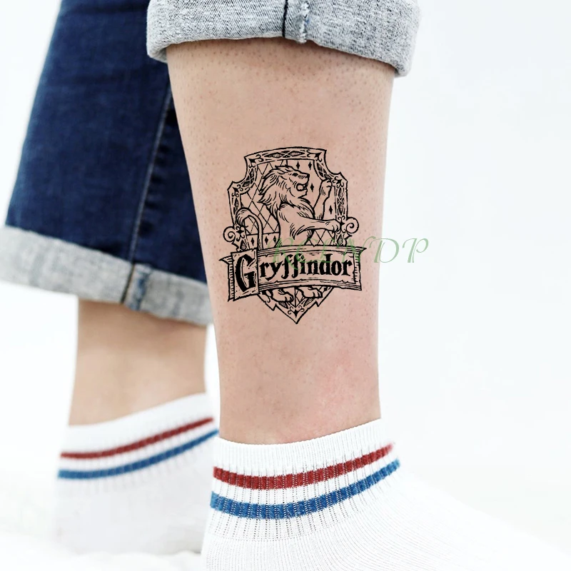 Водостойкая временная татуировка наклейка фильм Хогвартс Школа колдовства и волшебства поддельные тату флэш-тату для мужчин и женщин