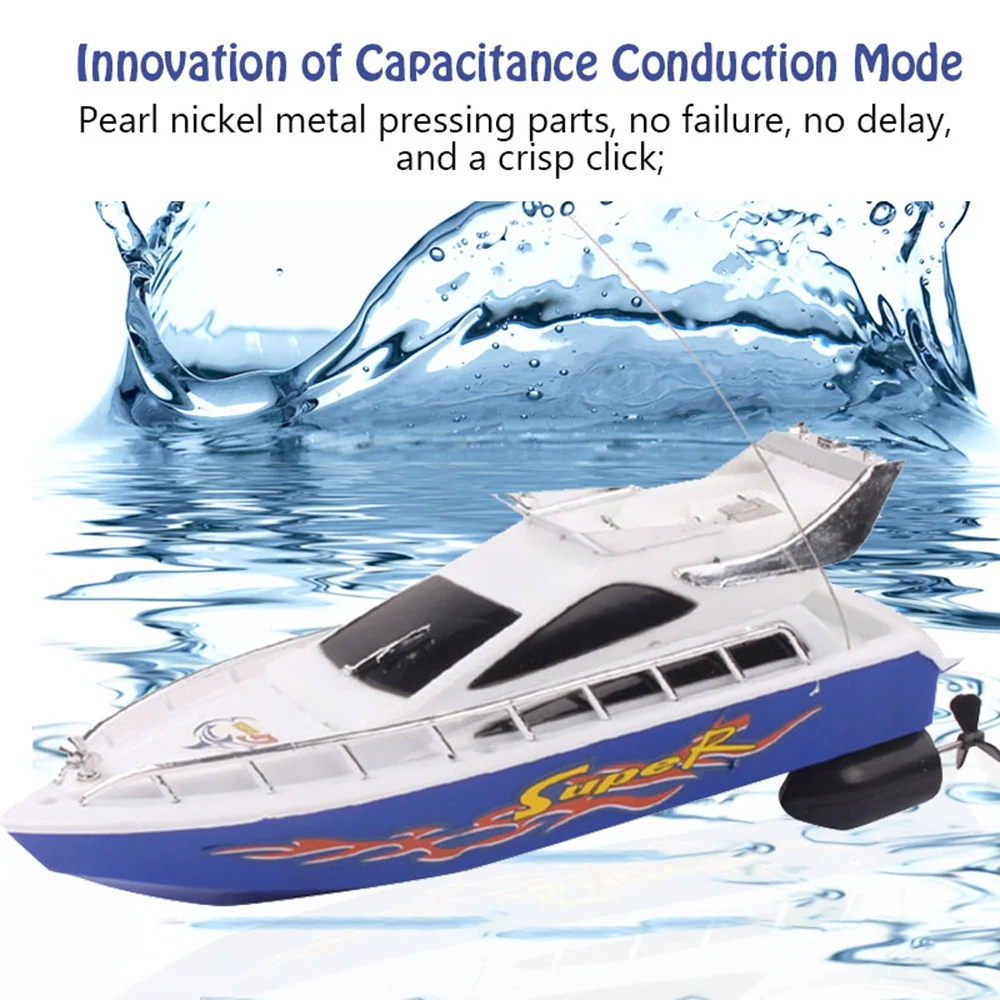 2.4G 4 CH RC Boats 5KM/H ABS Electric Mini Remote Control Speed Boat Toys Model for Kids Chirdren Birthday Gifts C101A