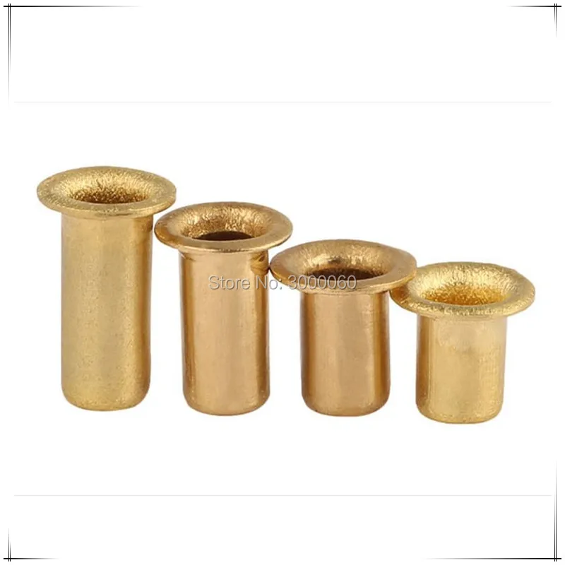 

M2x4mm Brass Copper Single Tube Hollow Tubular Rivet For PCB 2000pcs/lot