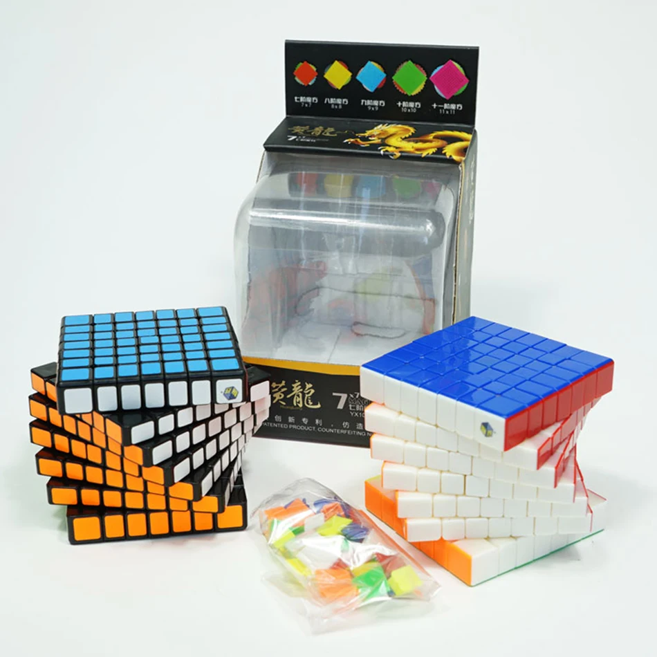 Yuxin Huanglong 7x7 куб черный/Stickerless Скорость Cube головоломка твист Весна Cubo Magico обучения Образование игрушки, Прямая поставка