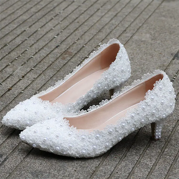 Женские белые свадебные туфли; женские туфли-лодочки на высоком каблуке с жемчугом; женская обувь; обувь на тонком каблуке; женская обувь на высоком каблуке; zapatos de mujer