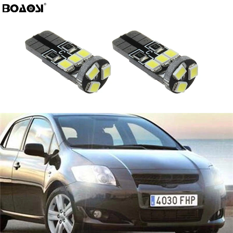2x T10 светодиодный автомобильный габаритный фонарь Canbus для Toyota Corolla Avensis Yaris Rav4 Auris