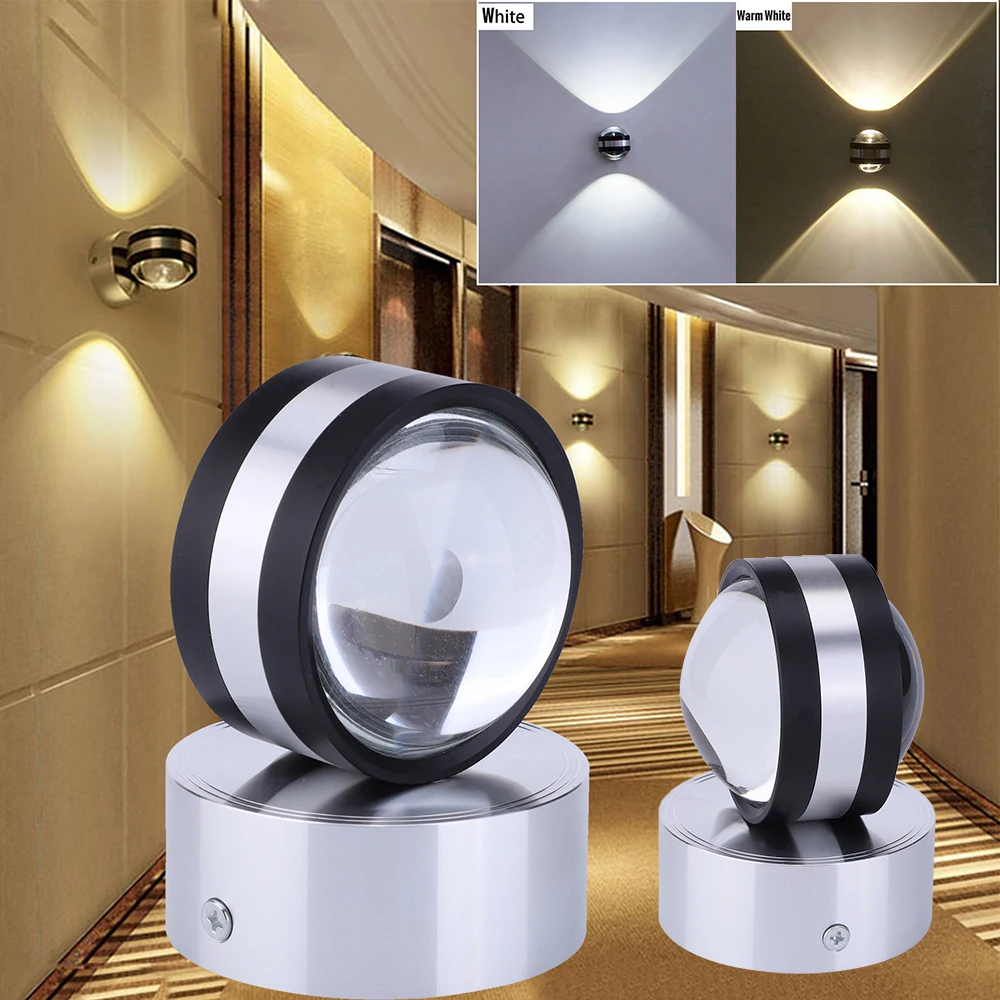 

LED Indoor Wall Lamp 2 Beads 2W 6W Light Aluminum Astigmatism Wall-mounted Sconce For Corridor Aisle Foyer Decoration D25