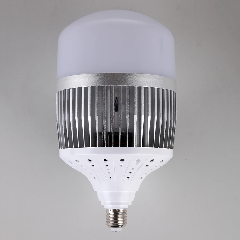 

High-power led bulb aluminum fin heat dissipation 30W50W80W100W150WLED light highlights adapt to factory workshop warehouse supe