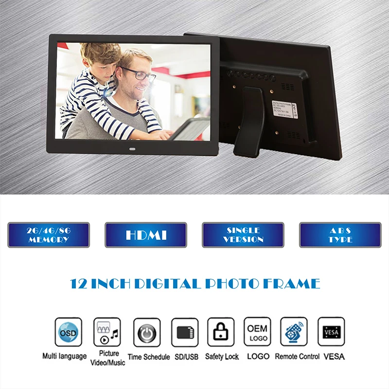 

12 INCH HDMI DIGITAL PHOTO FRAME FOR COMMEMORATIVE DAILY USE