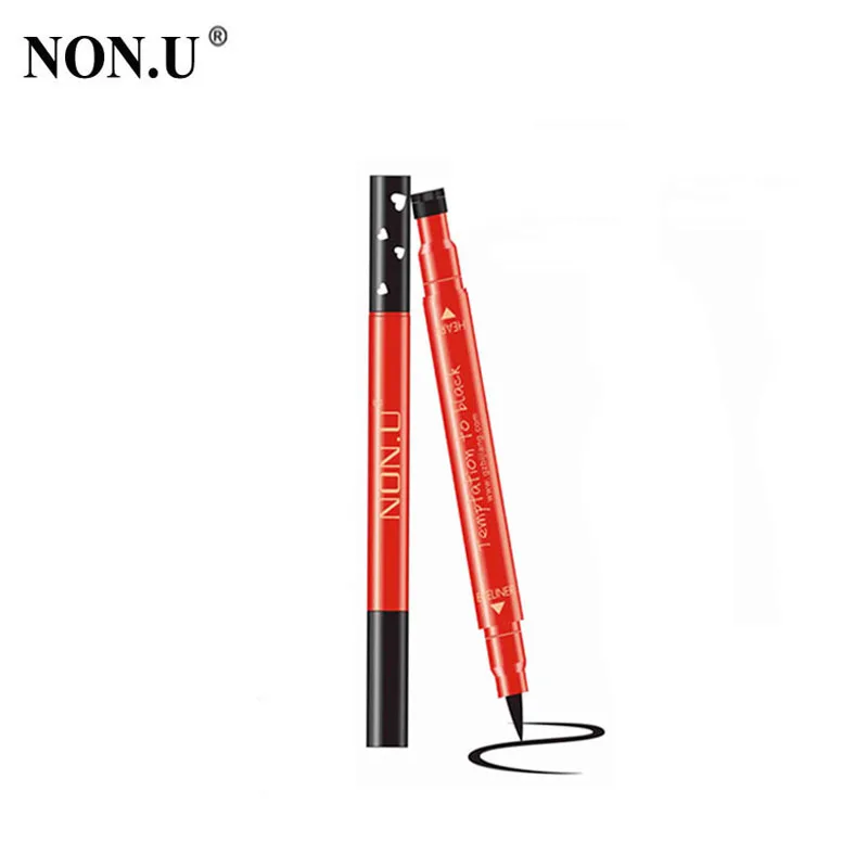 

NON.U Women Beauty Fashion Makeup Liquid Eyeliner Pen Black Color Waterproof Eye Liner Pen Eyeliners With Cute Stamps
