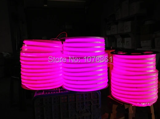Шэньчжэнь Заводская розетка LED неоновый гибкий розовый 110В 220В 12В 24В 36В 80led/m F3 Epistar