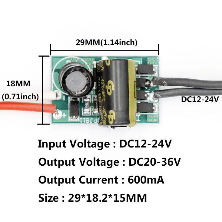 Светодиодный драйвер 3X3W 3X4W 10W 12W DC12 24V для Питание постоянный ток Напряжение