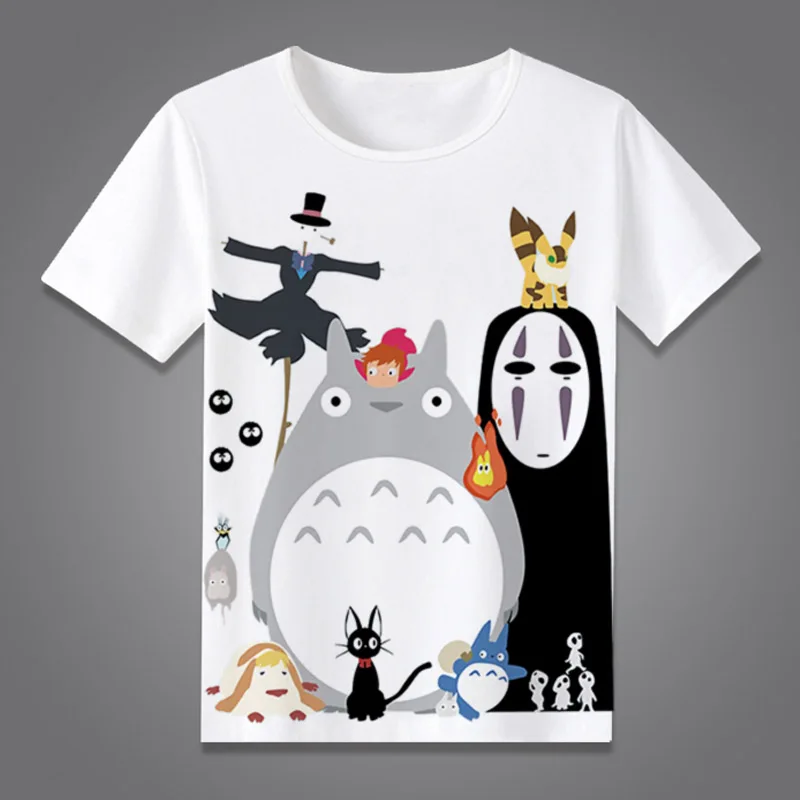 

T-shirt Totoro T Shirt Summer Japan Anime Men Women Tops Tees