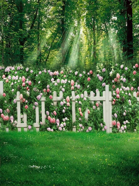 Garden Scenic Photography Backdrop Green Grass Floor