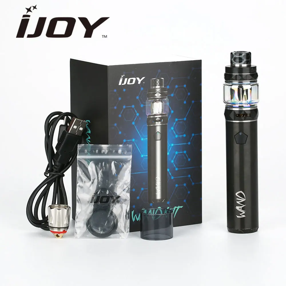 Оригинал 100 Вт IJOY Wand Kit 2600 мАч батарея с IJOY Diamond Subohm бак 5,5 мл и расширенный IWEPAL чип управления электронные сигареты vape