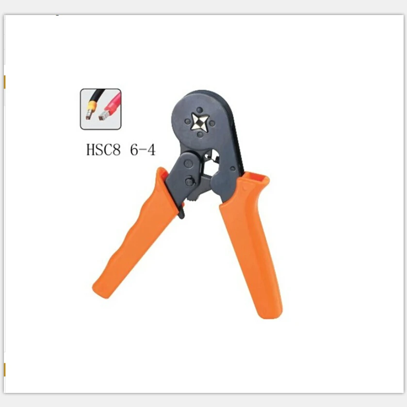 

HSC8 6-4 0.25-6 mm2 orange crimping tools for wire end sleeves high quality multi-function crimping pliers tube crimping pliers