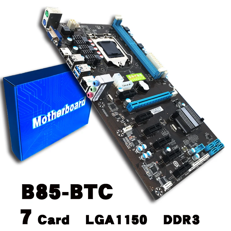 

B85-BTC LGA 1150 Bitcoin Mining Motherboard PCI-E USB3.0 UB2.0 Directly Slots Mainboard For Intel DDR3 Memory Type