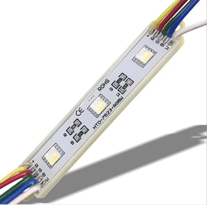 Светодиодный модуль DC12V RGBW (6500 K); IP68 Номинальный; 1,2 Вт (3 светодиодный s); Размер: 92 мм * 16 мм * 5 мм; 20 шт