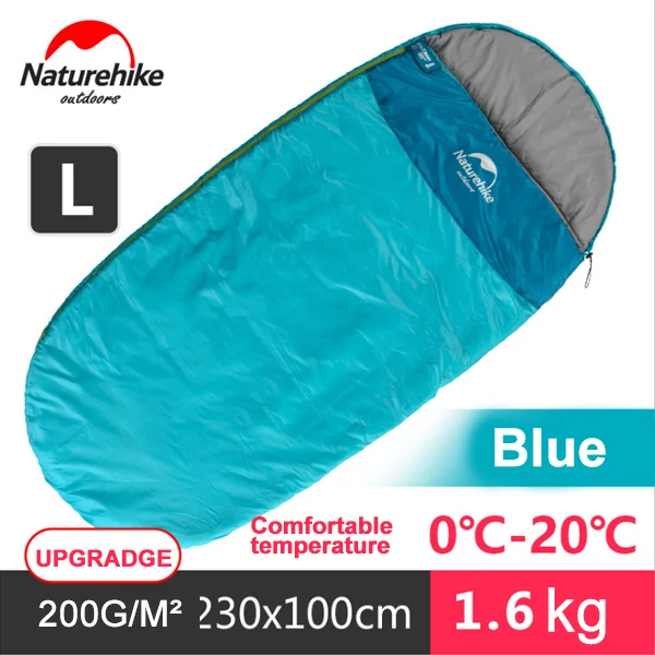 NatureHike NH80S002-D Мумия спальный мешок 3 сезон для кемпинга Пешие прогулки альпинизмом путешествия с компрессионным мешком - Цвет: BlueL200