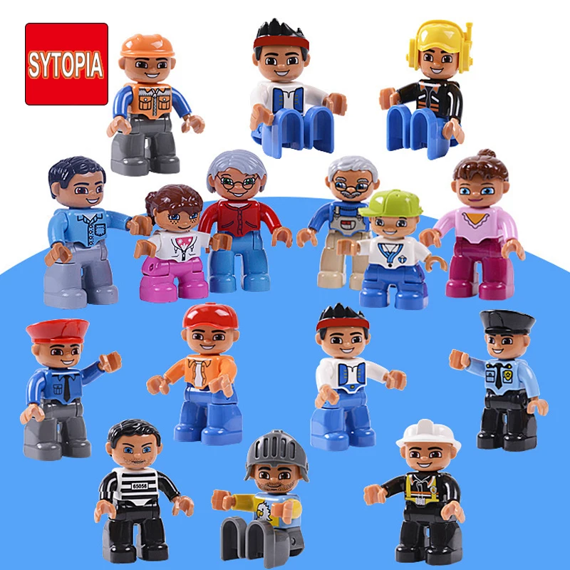 Sytopia Active Figure Character Compatible with Legoing Duplo Kid Blocks Toys High Quality Baby Children Toys City Friend Gift