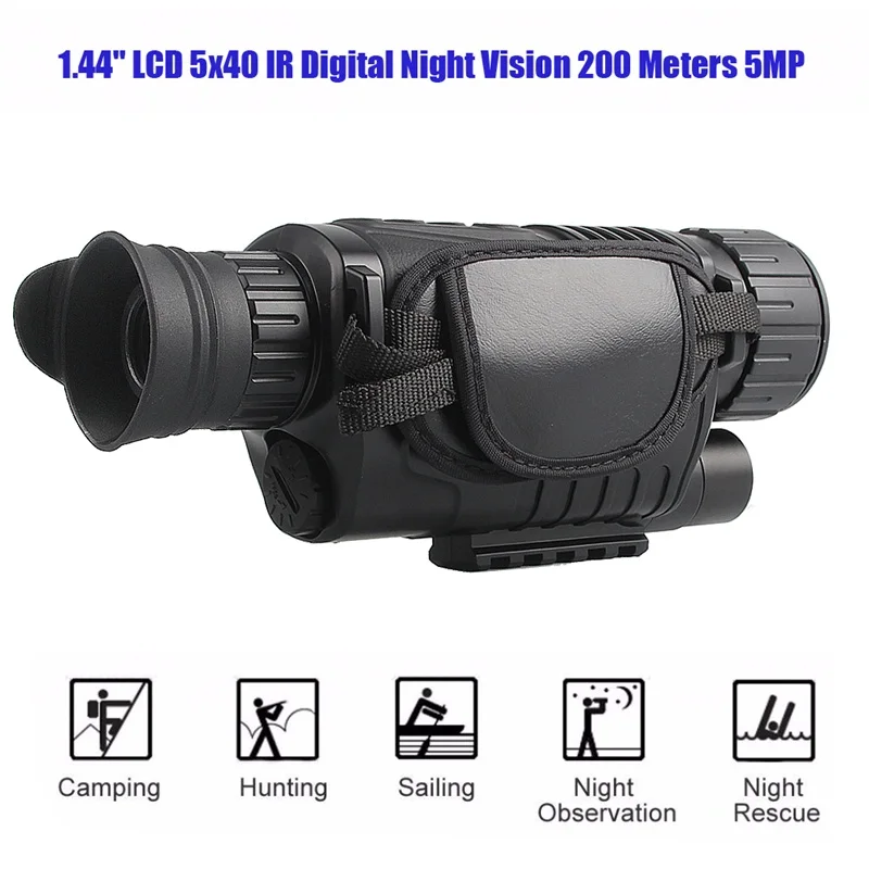 NV1000 5x40 цифровой ИК ночного видения прицел Монокуляр делает фотографии видео DVR 200 м для тактического наружного охотничьего RL29-0003