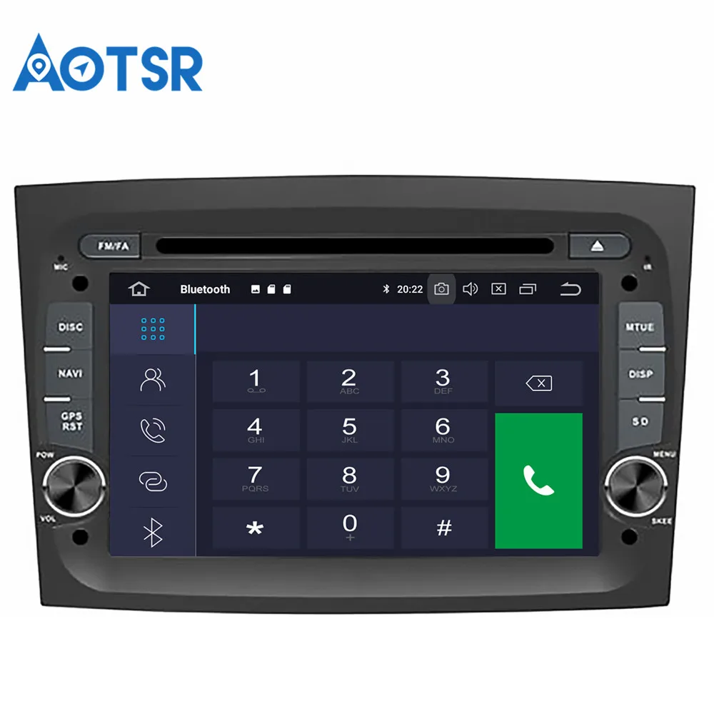 Clearance Aotsr Android 9.0 GPS navigation Car DVD Player For FIAT DOBLO 2016 2017 2018 multimedia 2 din radio recorder 4GB+32GB 2GB+16GB 8