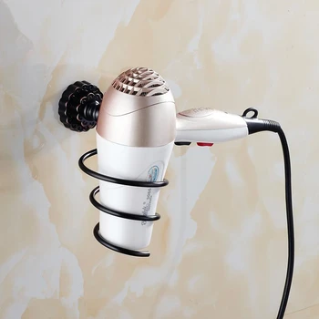 

Bathroom Shelves Hair Dryer Holder Rack Solid Brass Hair Drier Storage Spring Hair Blower Holder Wall Bathroom Shelf