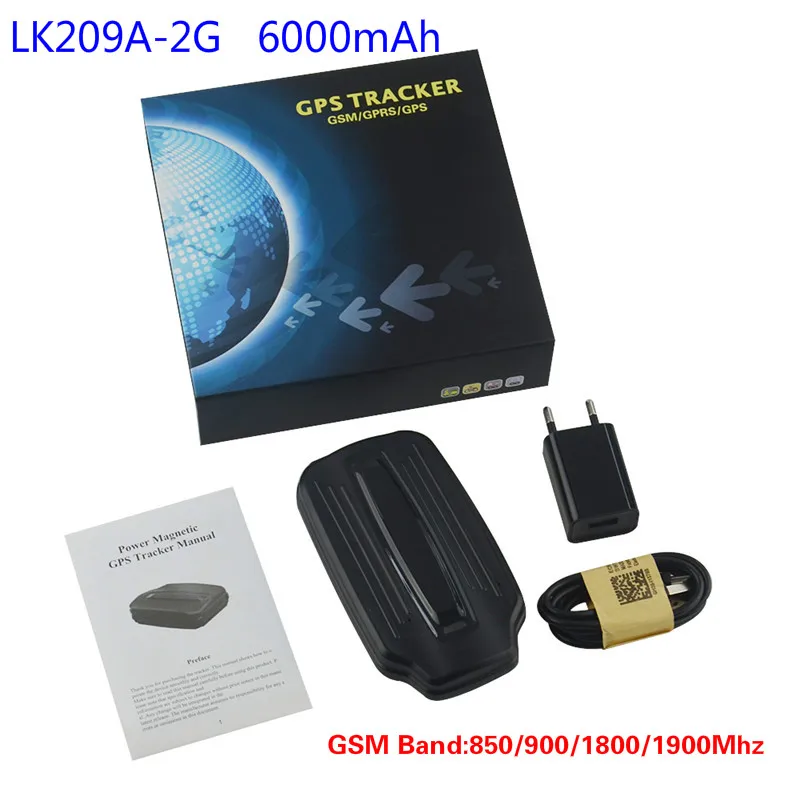 LK209 трекер LK209A/LK209B/LK209C 2G 3g Автомобильный gps трекер локатор водонепроницаемый Магнит WCDMA GSM отслеживание в реальном времени отброшенная сигнализация - Цвет: LK209A-2G With box