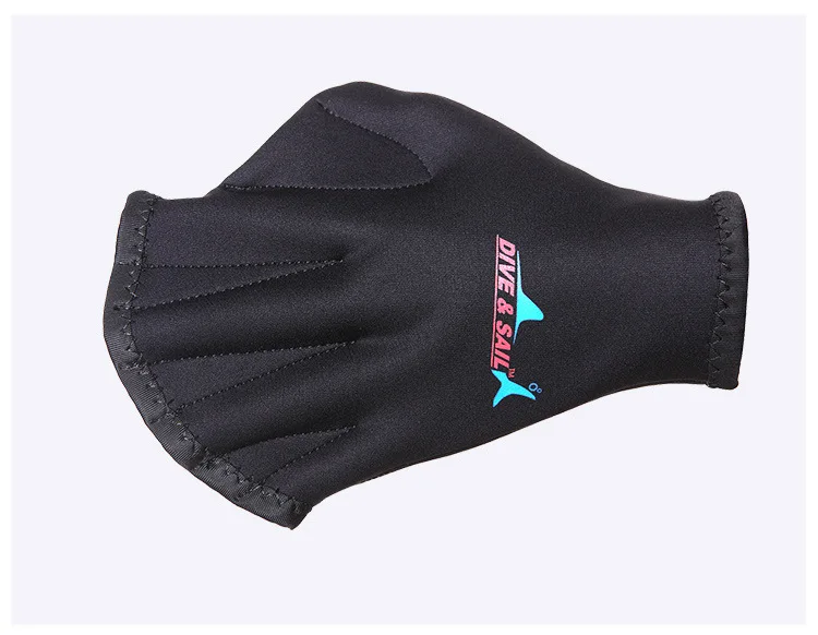 Погружение & Парус 2 мм неопрена взрослых плавание перепончатые перчатки плавательный весла черный