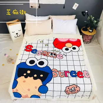 

IVYYE Two Size Sesame Street Anime Blanket Plush Velvet Warm Decoration Soft Bed Home Throw Sofa Blankets Adult Gifts NEW