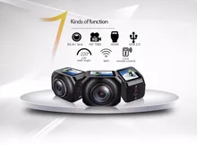 3 Шт./лот, DHL Свободный Корабль Дешевые VR360 1920×1440 Wi-Fi Камера 360 Действий Камеры 5Mp Фото 1200 мАч Батареи 2.4 ГГц пульт дистанционного Управления