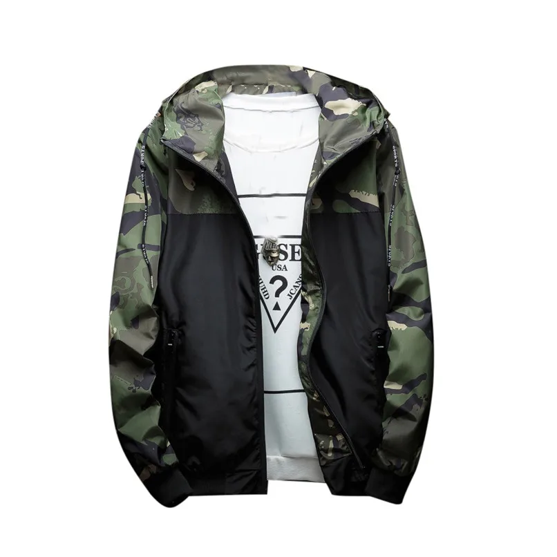 

Cycling Jackets Men Hooded jacket Spring Autumn Winter Fashion Camouflage Hoodie Outdoor Windproof Sports Jacket Coat #2n29