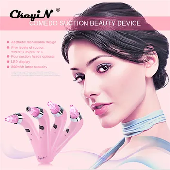 

4 IN 1 Vacuum Suction Face Pores Nose Blackhead Cleaner Deadskin Peeling Removal Microdermabrasion Facial Beauty Instruments S34