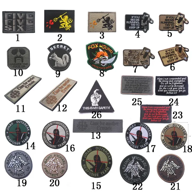 US $1.29 IF YOU SEE ME RUNNING Army Tactical 3D PVC Patch Outdoor Embroidery Patch Military Army 3D Cloth Ar