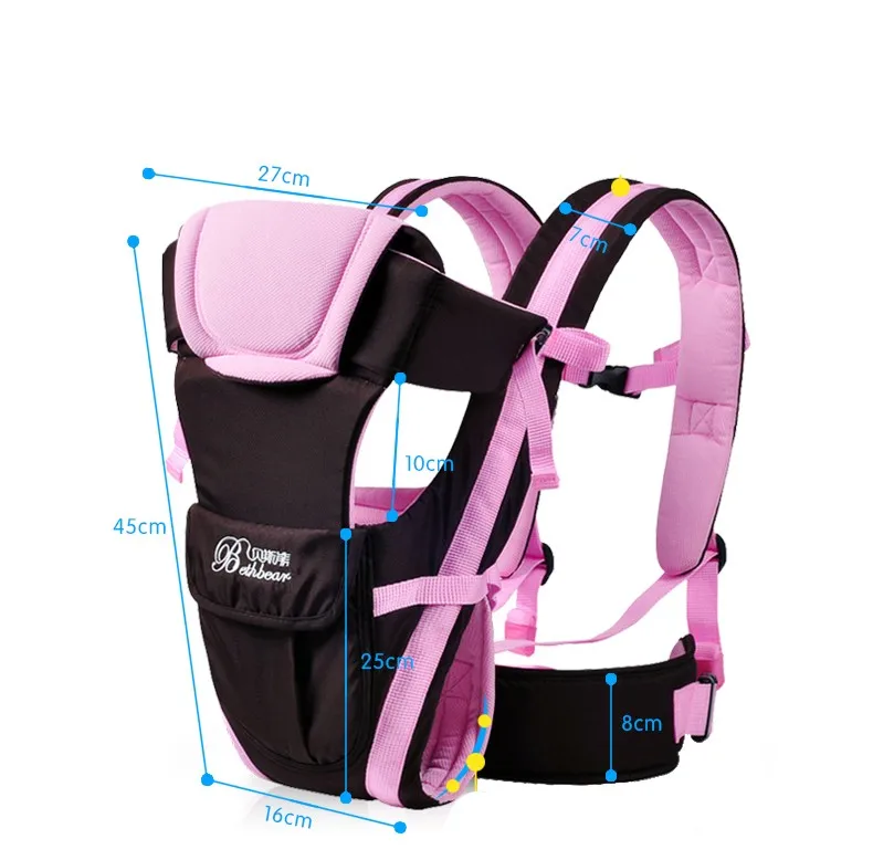 2-30 Months Breathable Multifunctional Front Facing Baby Carrier Infant Sling Backpack Pouch Wrap Baby Kangaroo_1111