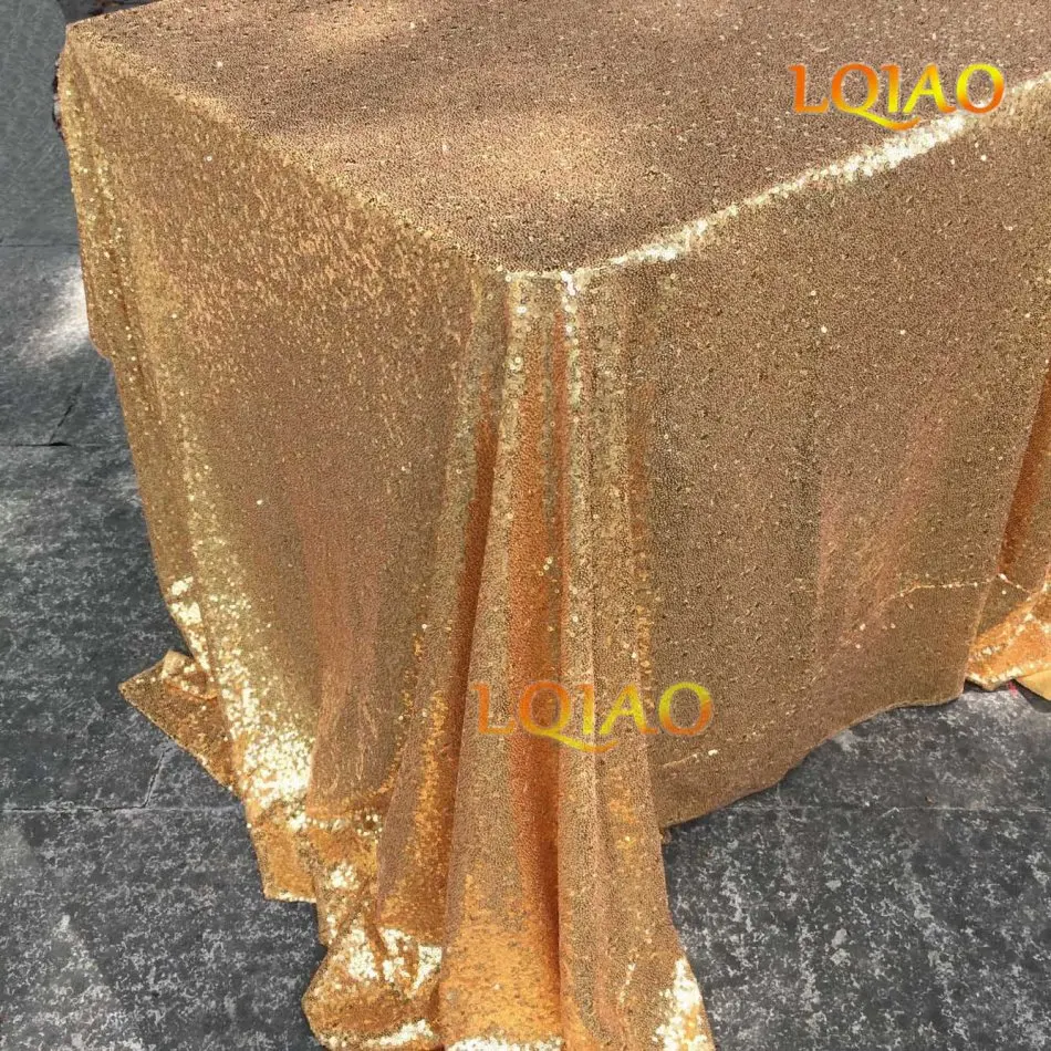 gold rectangle sequin tablecloth-009