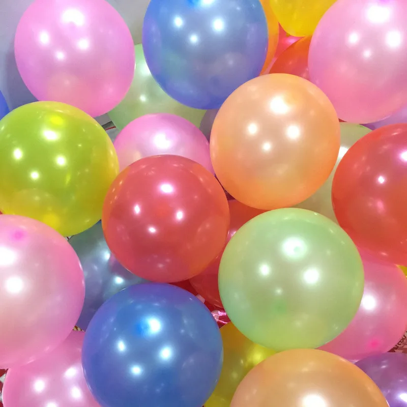 20pcs Colorful Pearl Latex Balloon Float Air Balls Inflatable round balloon Wedding Party