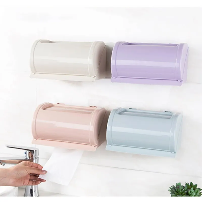 

Wall-mounted Bathroom Tissue Box Waterproof Toilet Paper Holder Multi-functional Roll Paper Organizer Case Bathroom Accessories
