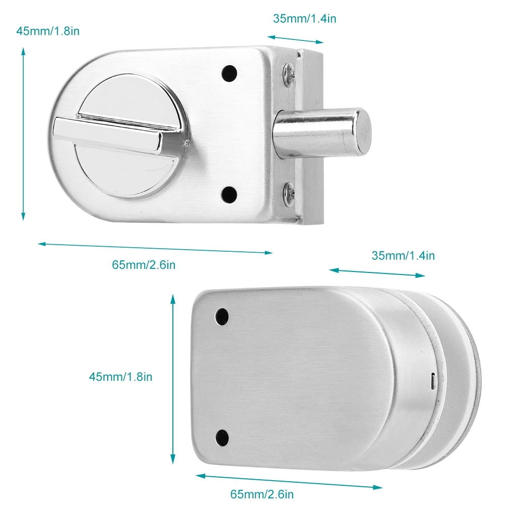 Нержавеющая сталь двойной стеклянный Дверной замок защелка с ручкой для домашних аксессуаров 138A