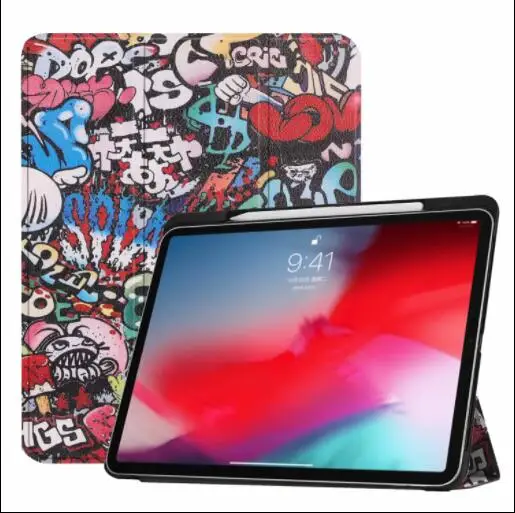 С карандашом держатель Smart PU+ PC Ceas для нового iPad Pro 1" кожаный тройной Бумажник Стенд жесткий задняя крышка для iPad Pro 11 дюймов крышка+ ручка - Цвет: Слоновая кость