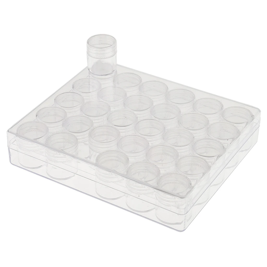 Empty 30 Slot Storage Box Nail Art Makeup Jewelry Craft Case Organizer Beads Container 