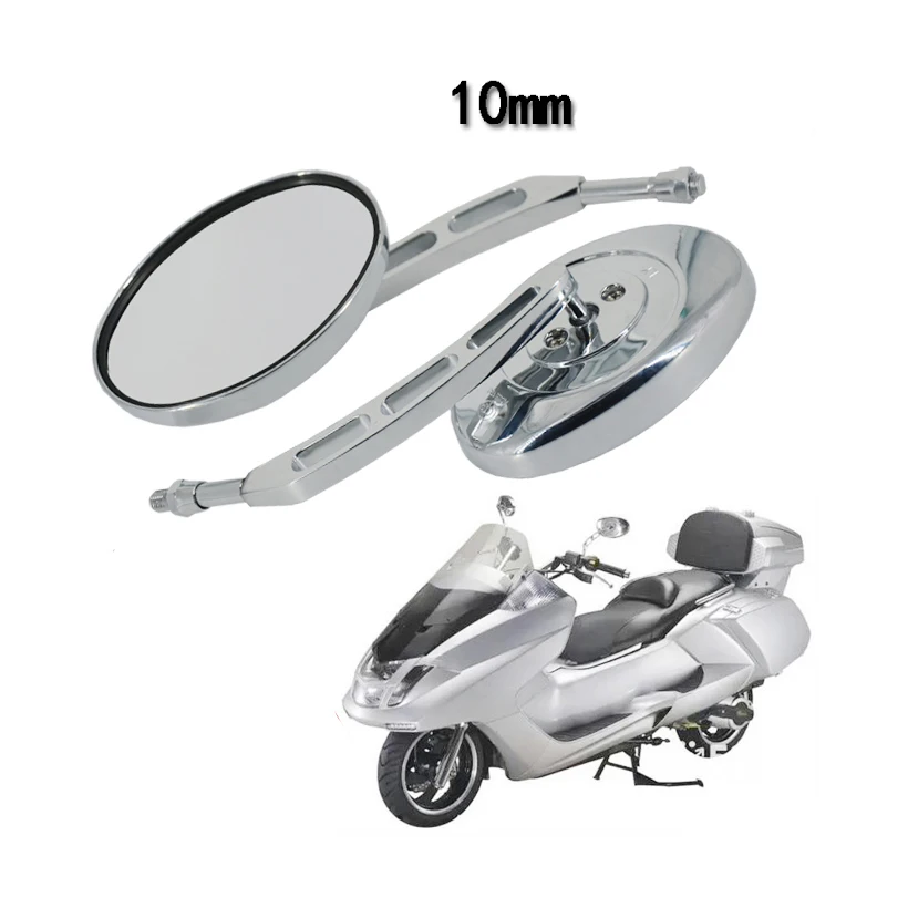 

Motorcycle accessories one pair 10mm Chrome Motorcycle Back View Mirrors For Harley Honda Kawasaki Suzuki Yamaha Free Shipping