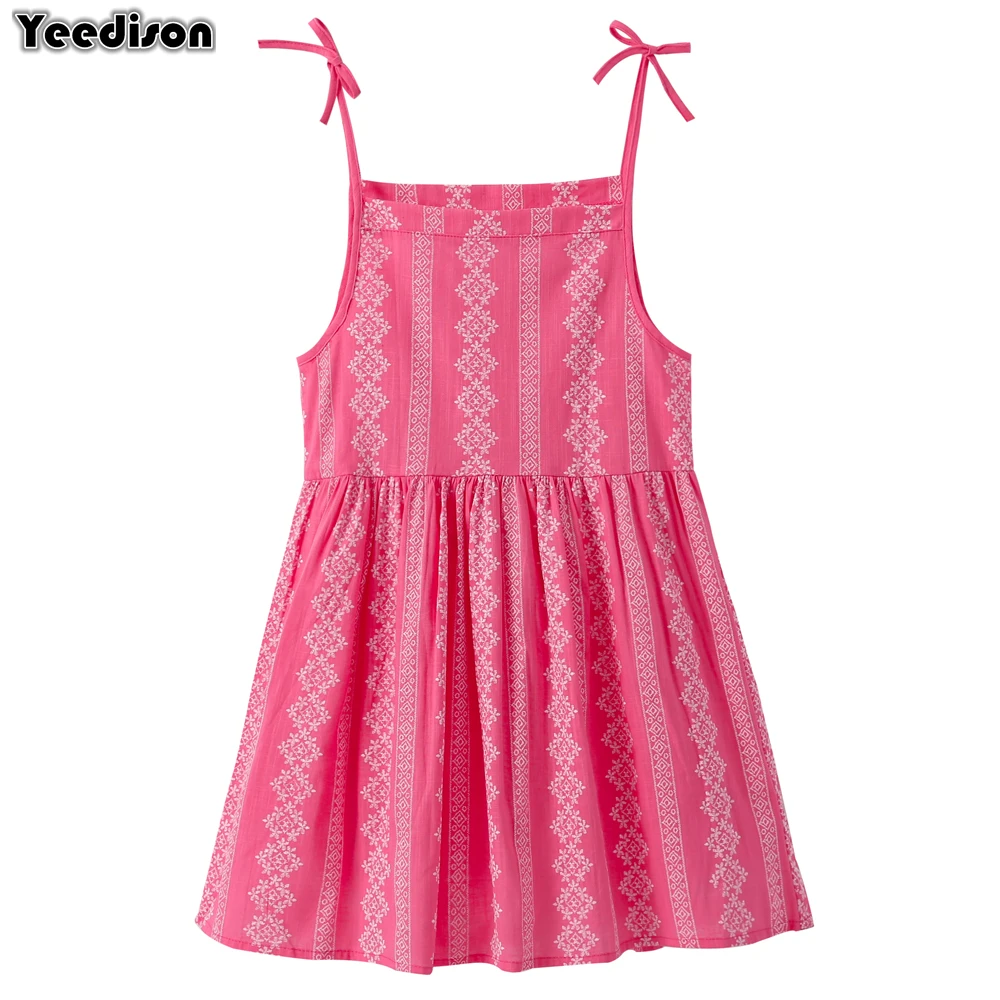 Yeedison Sleeveless Girls Dress Summer 2018 Cotton Toddler Girl Beach Kids Dresses Casual Baby Girl Princess Party Child Costume (1)