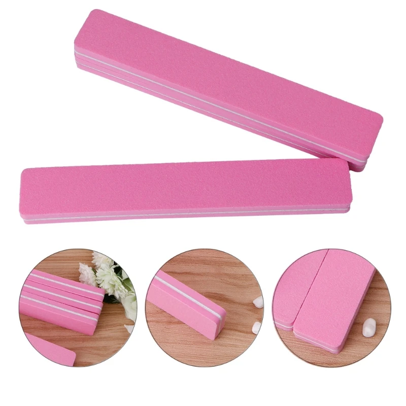 

Professional Nail Files Manicure Pedicure Emery Tool Buffer For Salon Home Use