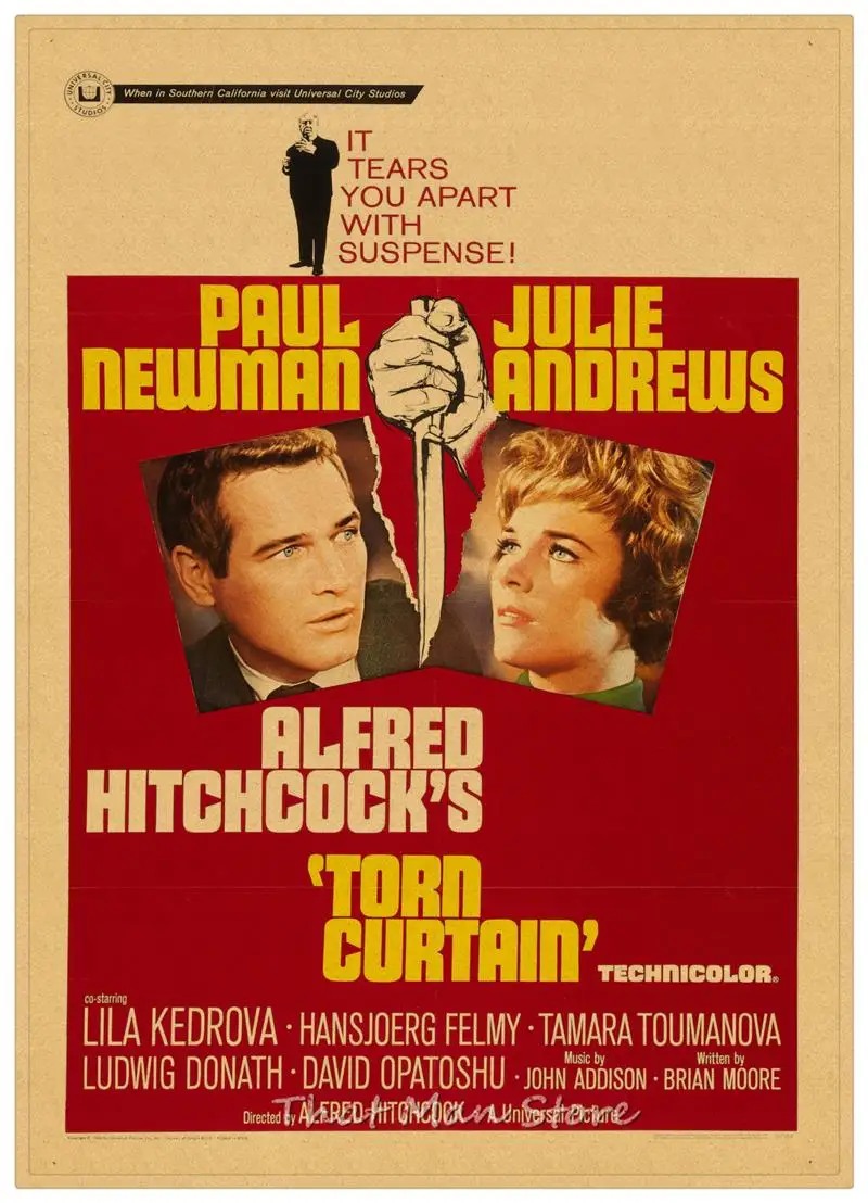 Psycho Notorious North by Northwest Hitchcock домашний интерьер украшения Крафт Фильм Ретро плакат рисунок core наклейки на стену