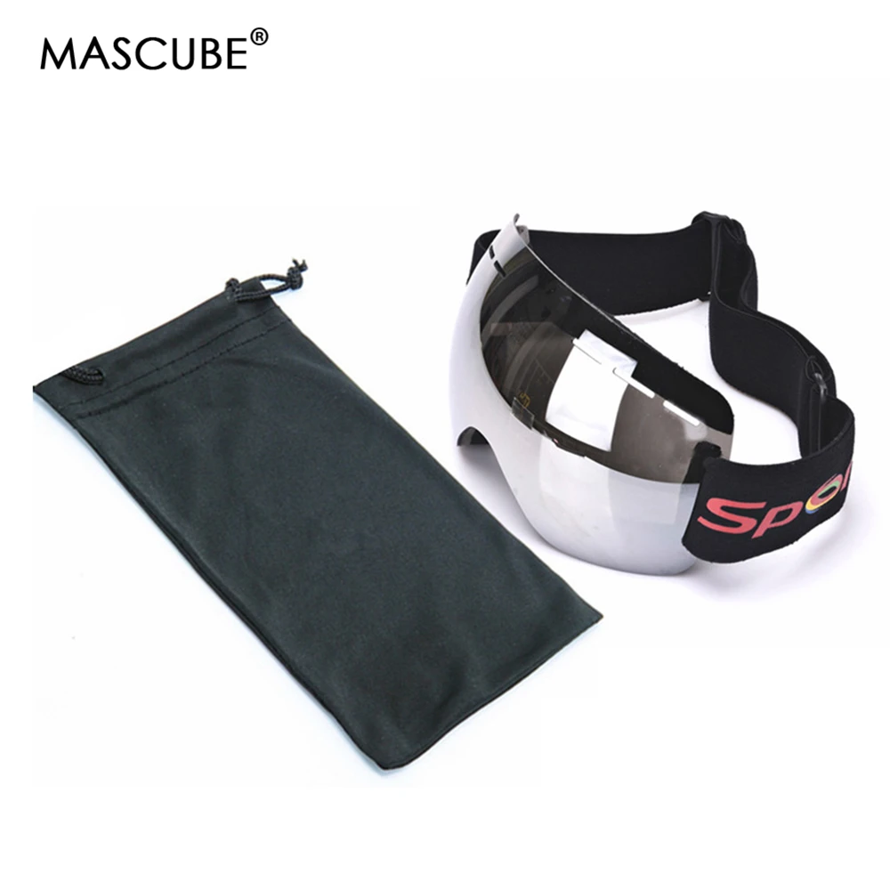 MASCUBE брендовые лыжные очки UV400 анти туман большая Лыжная маска для катания на
