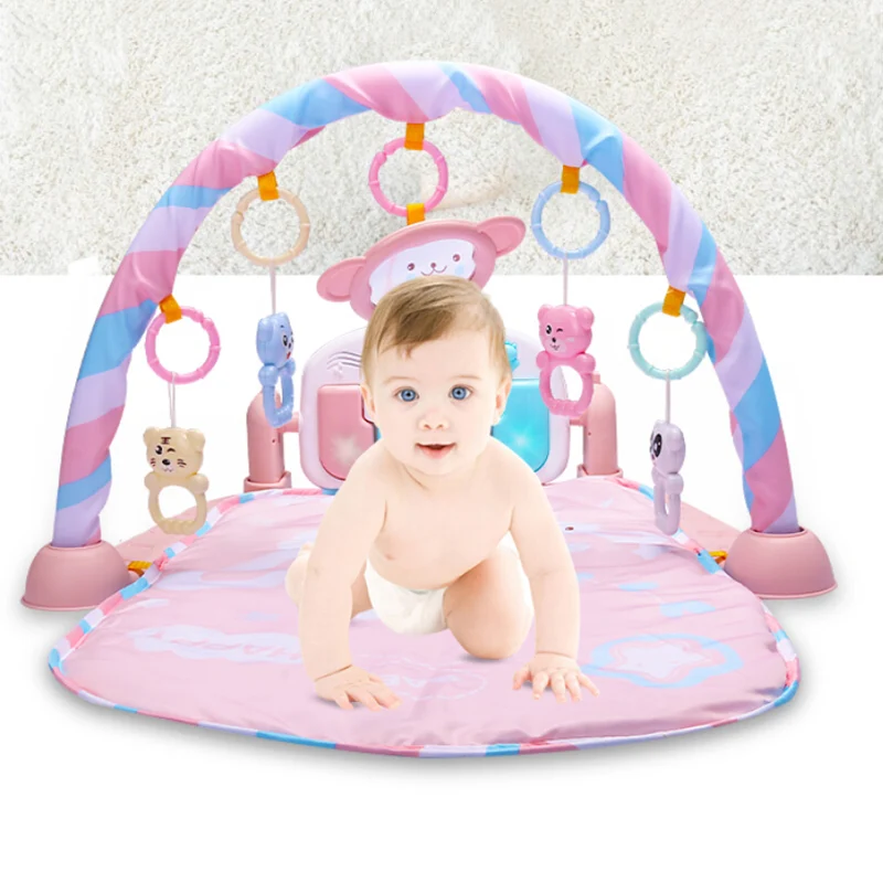 FBIL-Baby Игровой коврик Детский GymToys 0-12 месяцев мягкое освещение музыкальные погремушки игрушки для младенцев Brinquedos играть на пианино тренажерный зал