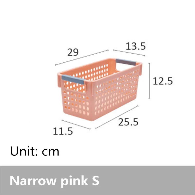 Корзина для хранения из пвх шкаф для одежды ванная кухонный Органайзер хранилище коробка для косметического бюстгальтера нижнее белье уборка контейнера Органайзеры - Цвет: narrow pink