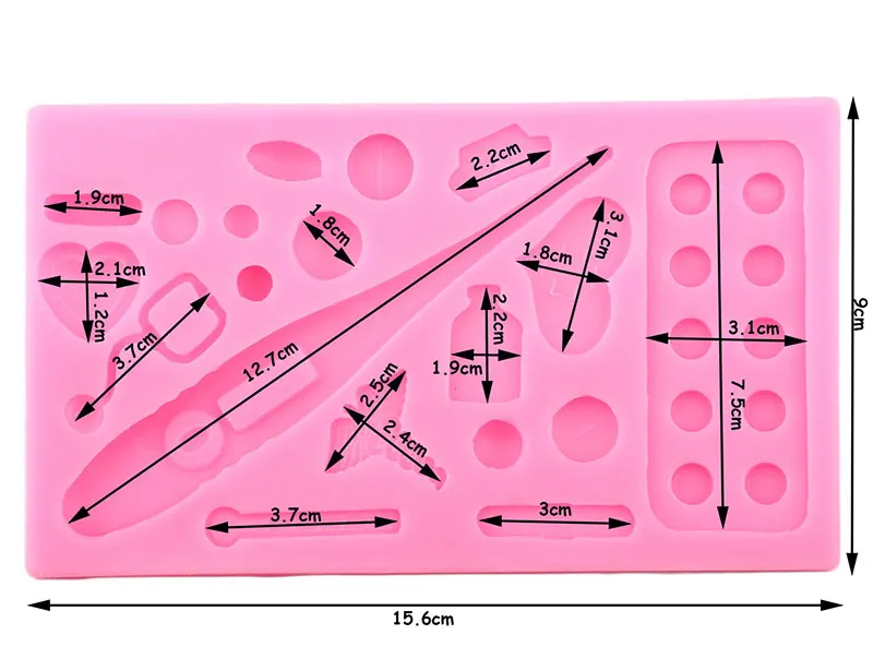 Медицинские силиконовые формы, инструменты для украшения торта, помадка, конфеты, глина, формы для шоколада, кекс «сделай сам», Топпер, формы для украшения