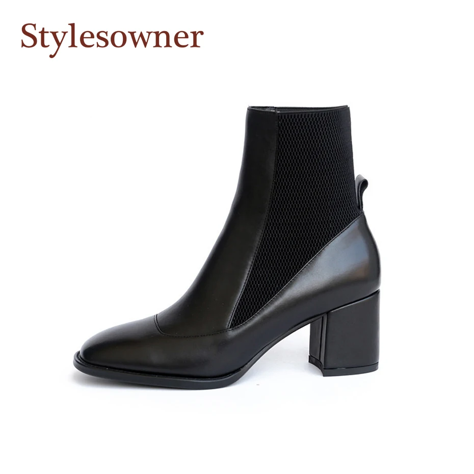 white chunky chelsea boots