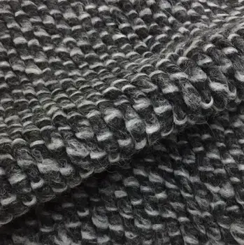 

Gray stretch knit wool cashmere cloth thick weave fabric tweed patch printing Party satin tissu african diy textiles fabric A498
