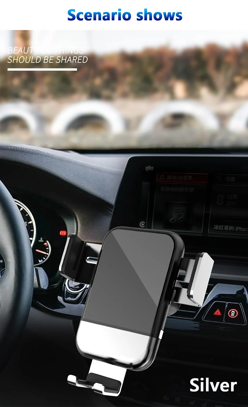 !ACCEZZ 2 in 1 510W Fast Car Wireless Charger For iPhone 8 X XS Xiaomi 7 8 Samsung S8 Phone Wireless Charging Auto Stand Holder (14)