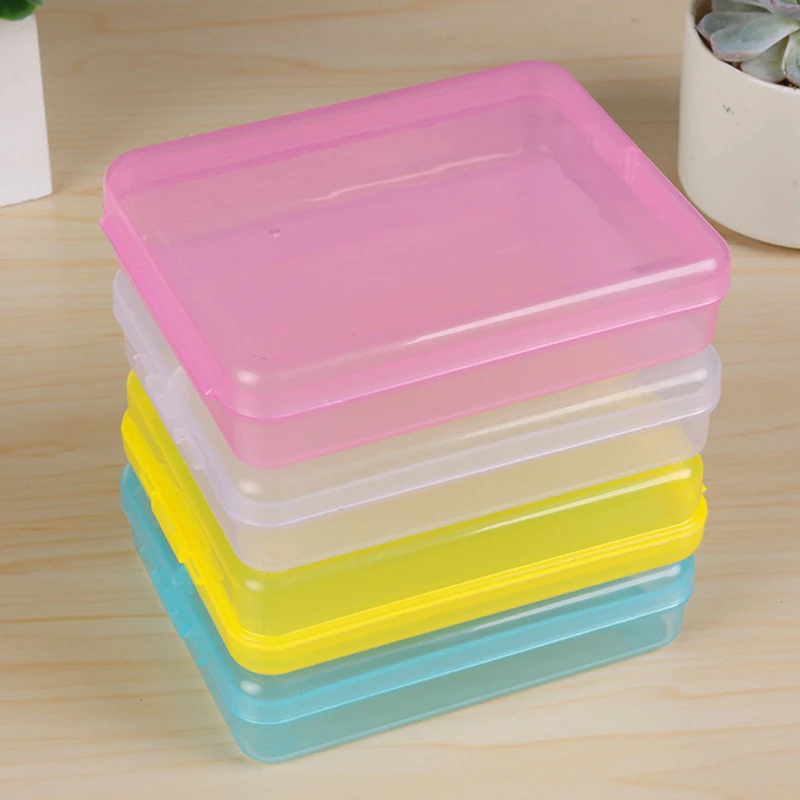 

Mini Small Plastic Transparent With Lid Storage Boxes Organizer Collection Credit Card Bank Card Container Case Storage Box