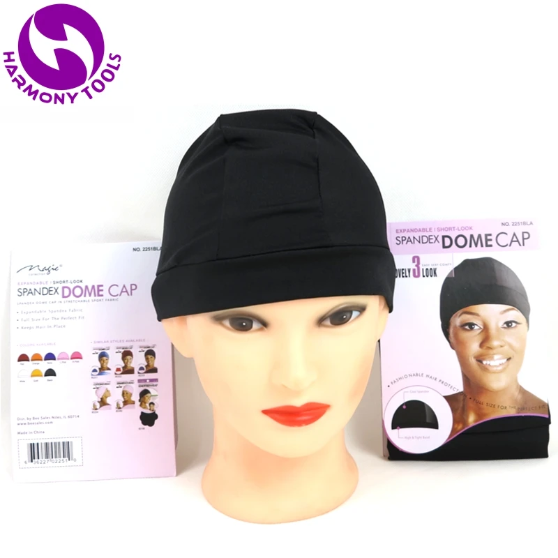 Black Spandex Dome Cap 1 (7)